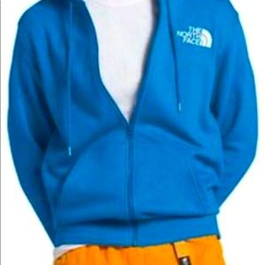 Blue north face zip up